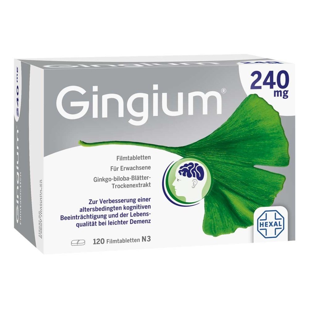 Gingium 240 mg film-coated tablets (120 pcs),Gingium 240 mg Filmtabletten (120 stk)