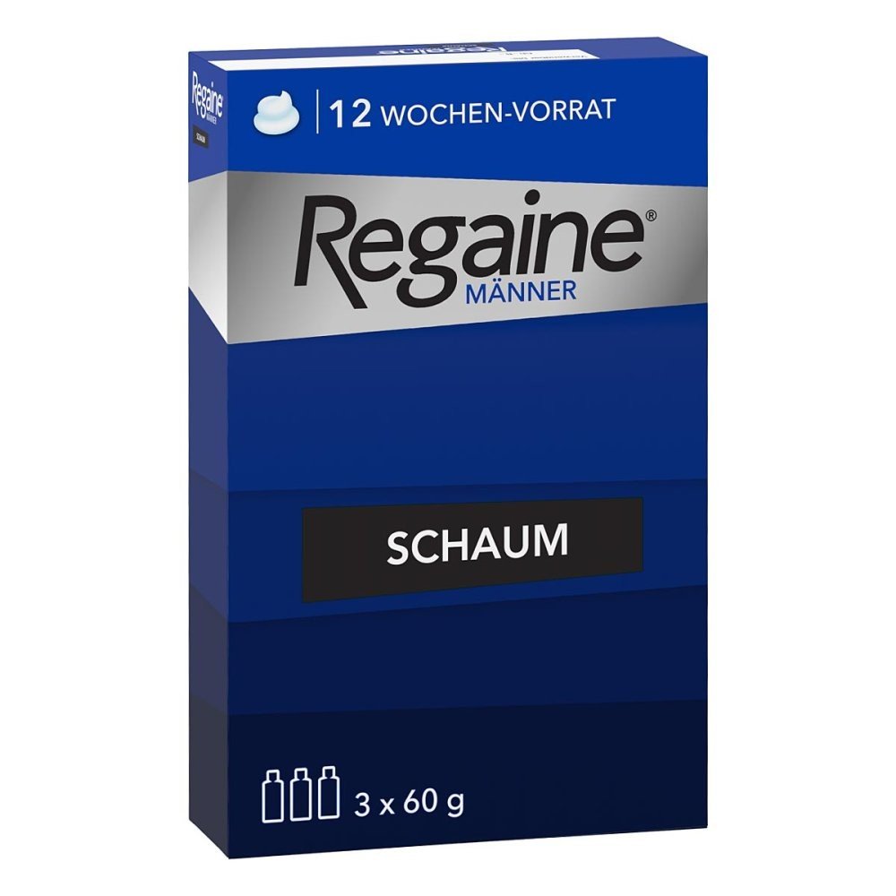 REGAINE Men Foam - with Minoxidil for hereditary hair (3x60 ml),REGAINE Männer Schaum - mit Minoxidil bei erblich bedingtem Haar (3x60 ml)
