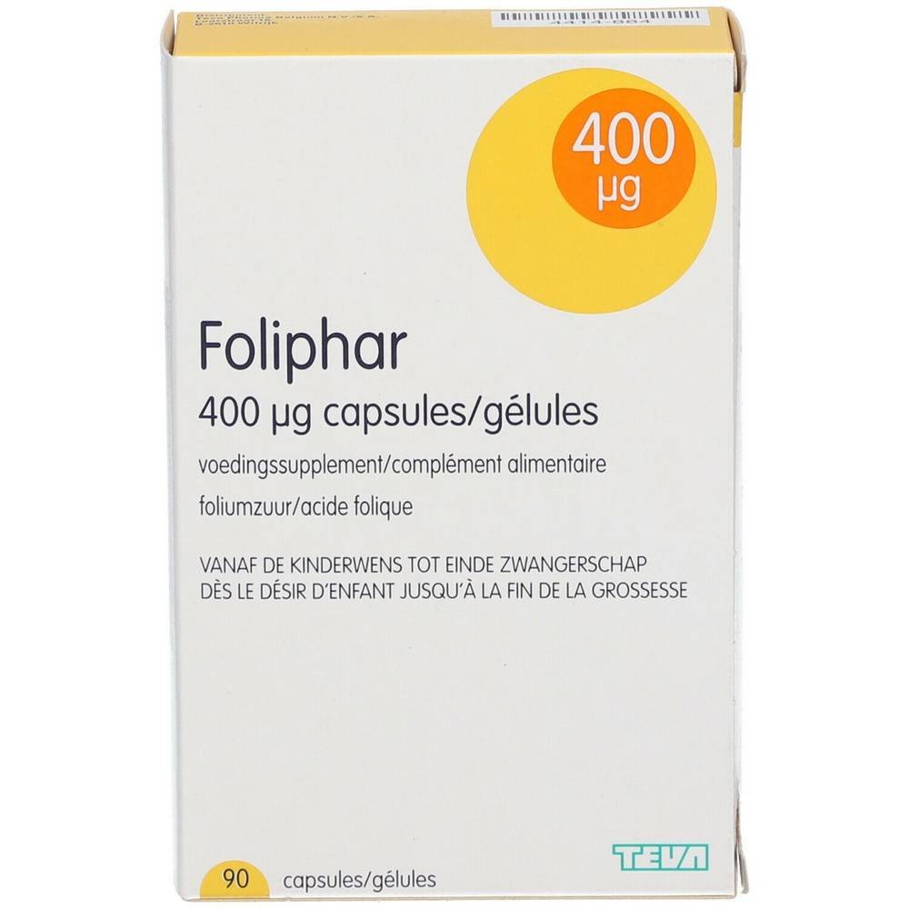 Foliphar Acide Folique 400µg  90
