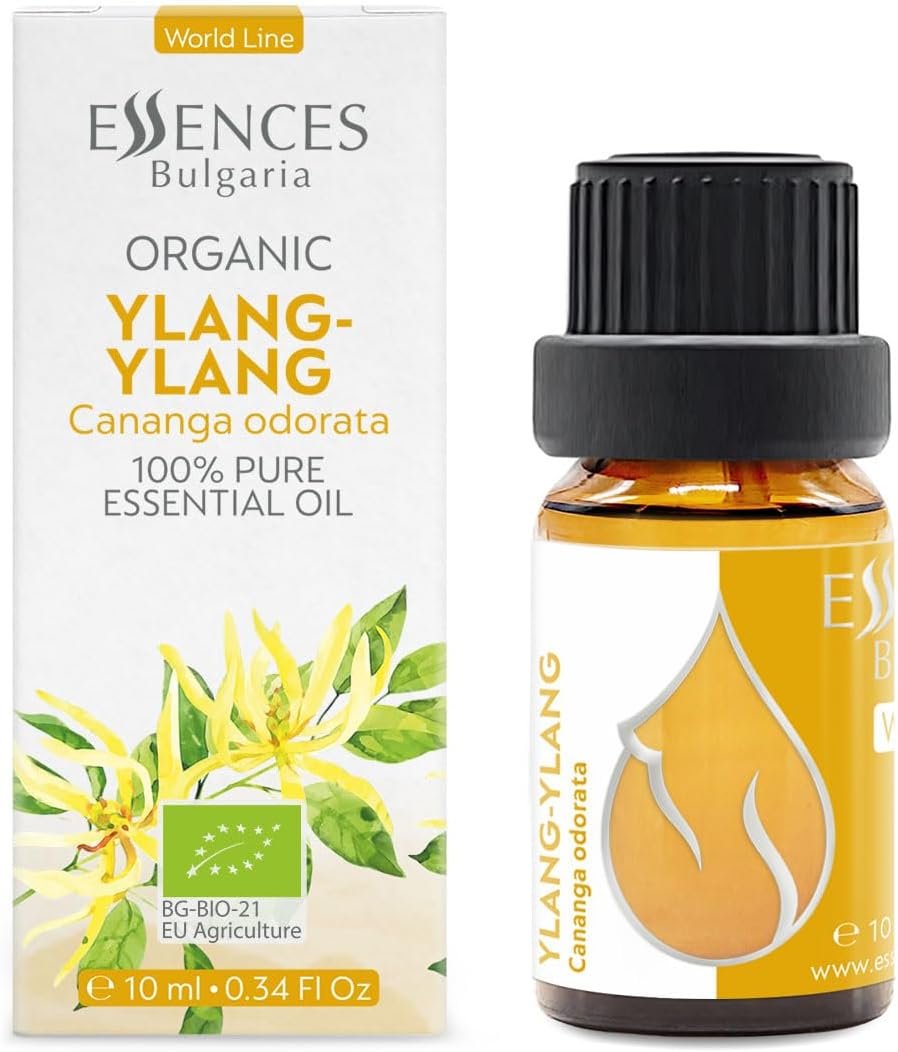 Odwiedź sklep Essences Bulgaria,Essences Bulgaria Organic Ylang-Ylang Essential Oil 10 ml,Essences Bułgaria Organiczny Olejek Eteryczny z Ylang-Ylang 10 ml