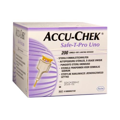 Accu-Chek Safe T Pro Uno II (200 Pcs.),Accu-Chek Safe T Pro Uno II (200 Stk.)
