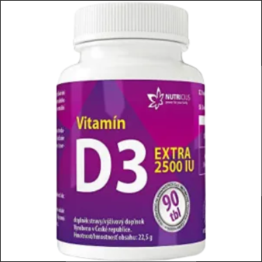 Vitamin D3 (2500 IU) - Nutricius Vitamin D3 EXTRA 2500 IU 90 Tablets
