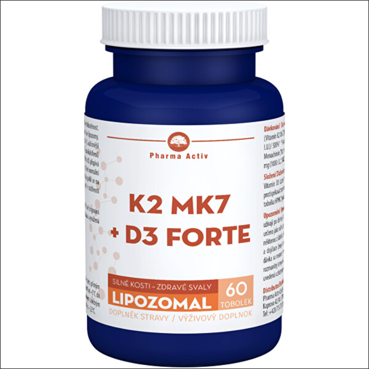 Vitamin D3 - Pharma Activ Liposomal K2 MK7 + D3 Forte 60 Capsules