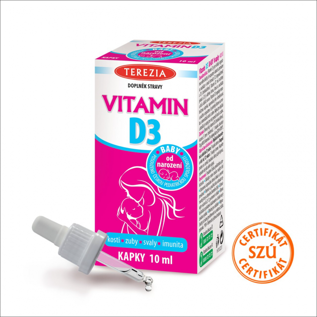 Vitamin D3 (400 IU) - Terezia Vitamin D3 Baby from 1 Month 10 ml